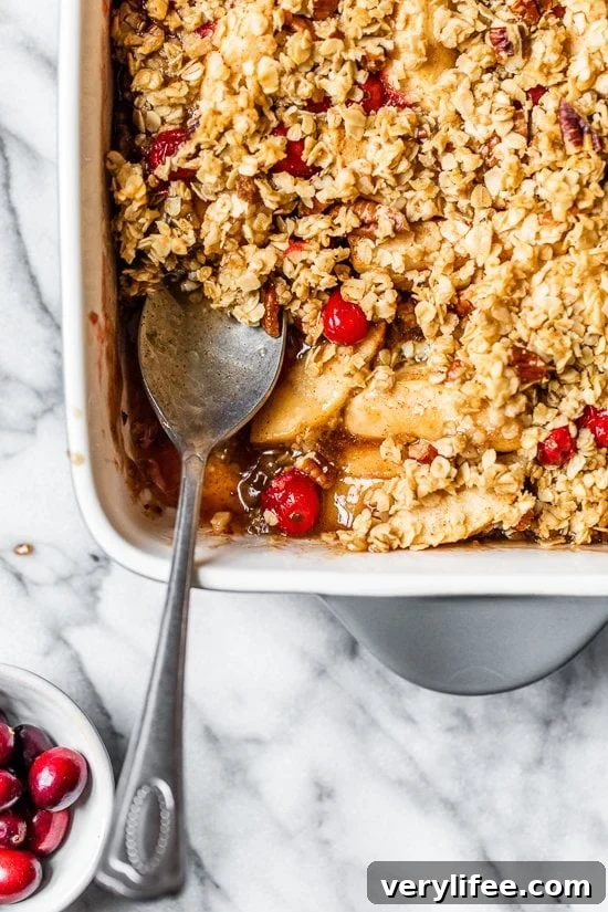 Apple Cranberry Crumble