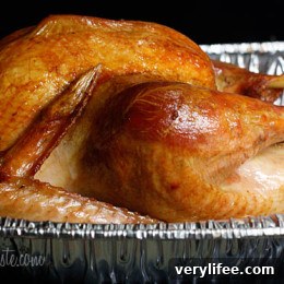 Sliced brined and roasted turkey