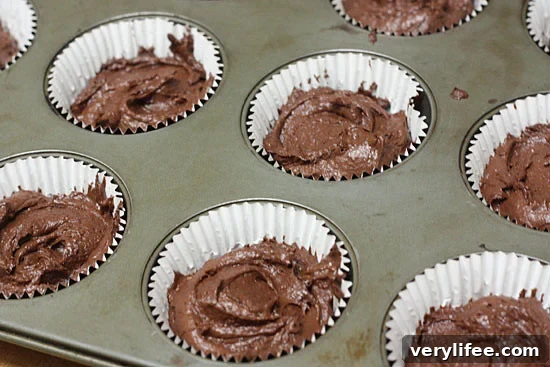 Chocolate cupcakes plated for serving