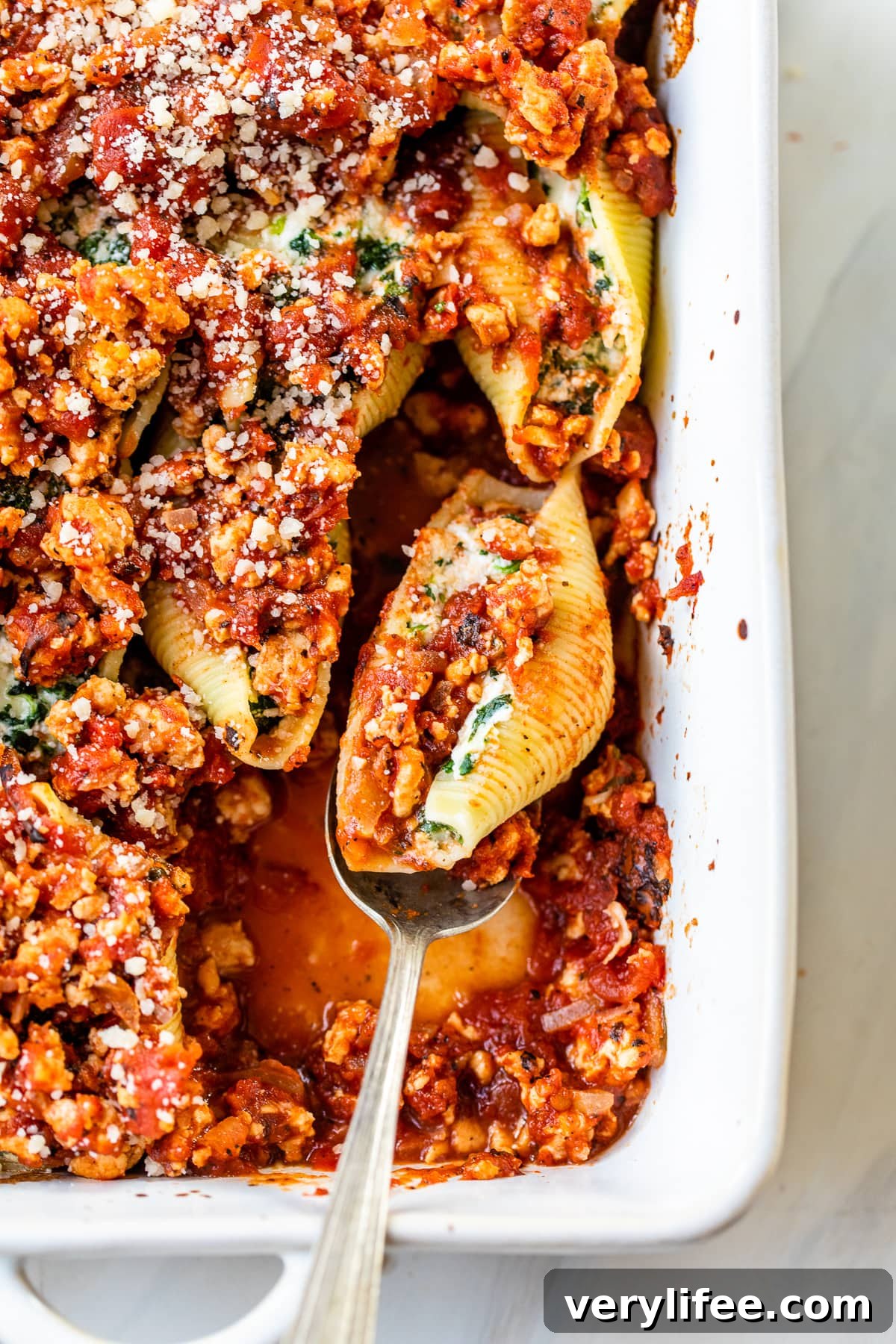 Stuffed Shells with Meat Sauce
