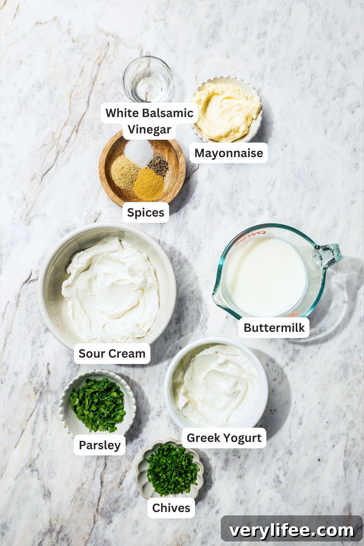 Lighter Buttermilk Ranch Dressing Recipe 3 Ingredients for buttermilk ranch dressing.