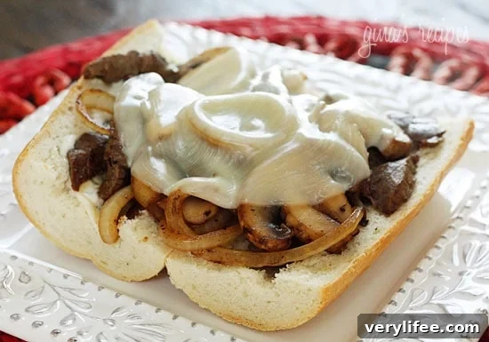 Steak and Cheese Sandwich with Caramelized Onions and Mushrooms 3 Steak and Cheese Sandwiches with Onions and Mushrooms