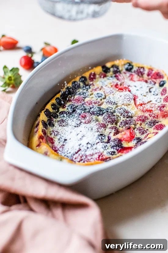 Mixed Berry Flaugnarde (Clafoutis) Recipe 2 Flaugnarde of Mixed Berries (Clafoutis)