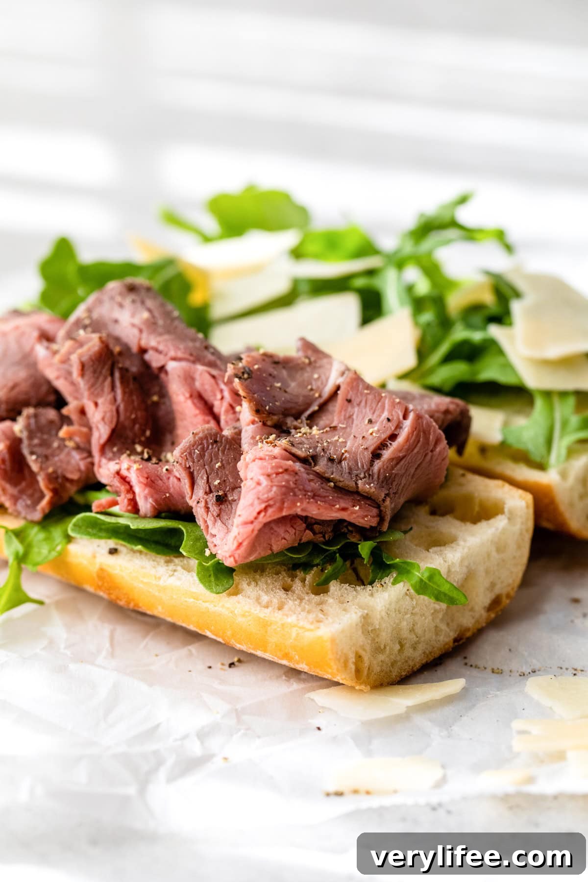 Roast Beef Sandwich with Arugula