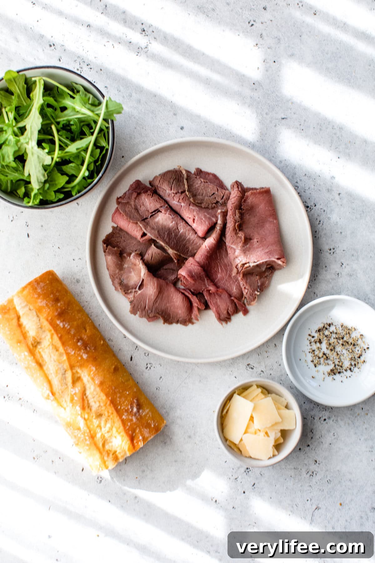 Roast Beef Sandwich Recipe with Arugula and Shaved Parmesan 6 Roast Beef Sandwich with Arugula and Shaved Parmesan