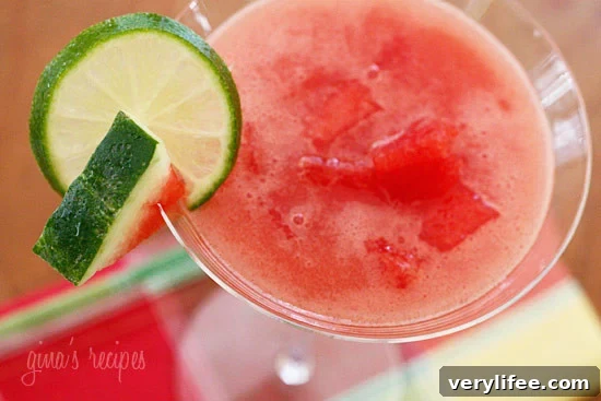 How to Make a Watermelon Martini 4 Watermelon Martini close-up