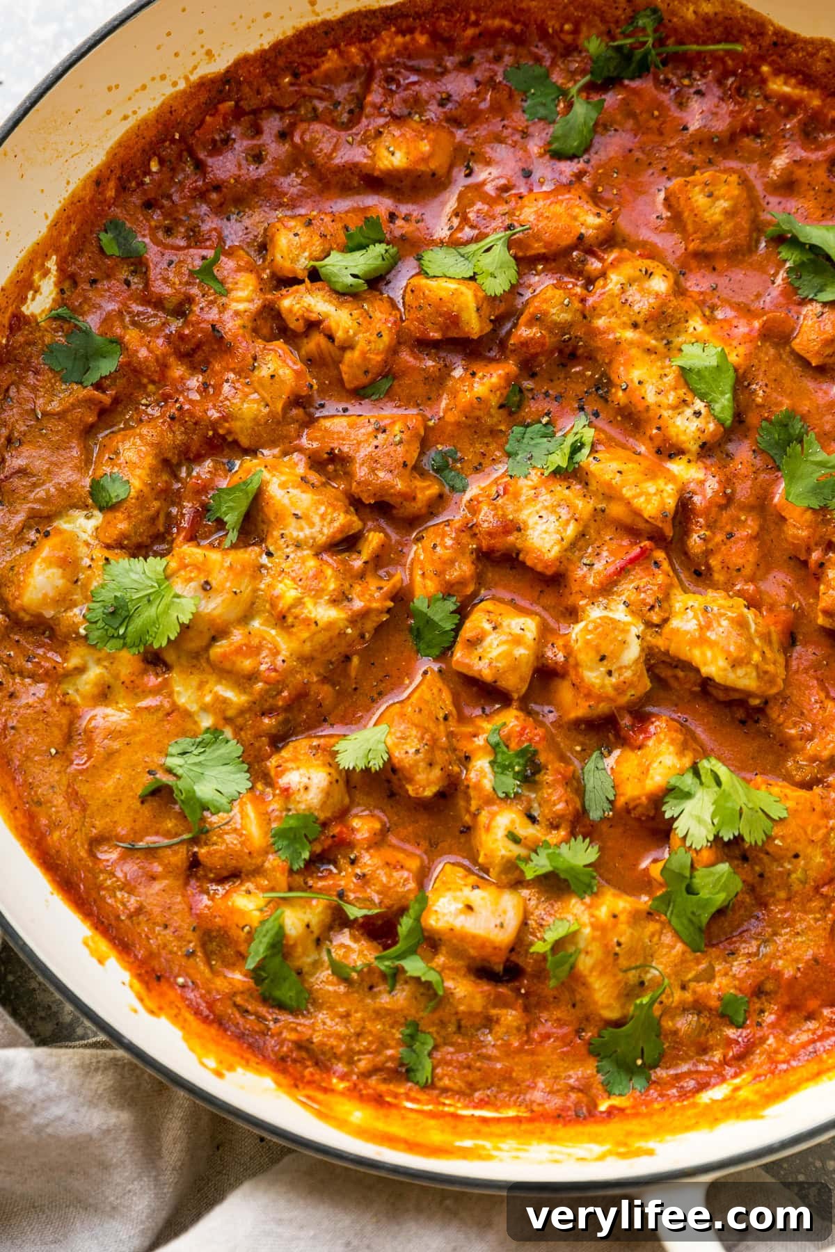 Chicken Tikka Masala in a skillet