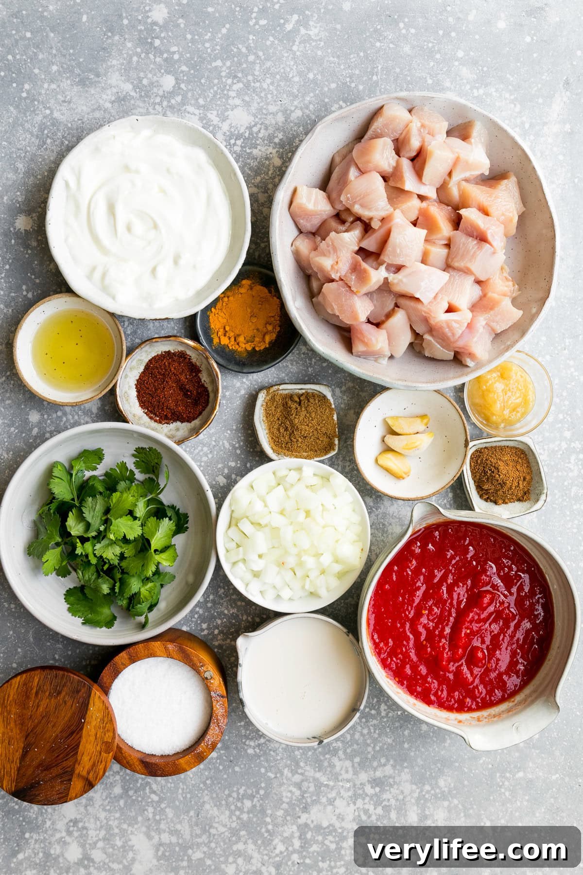 Ingredients for Chicken Tikka Masala