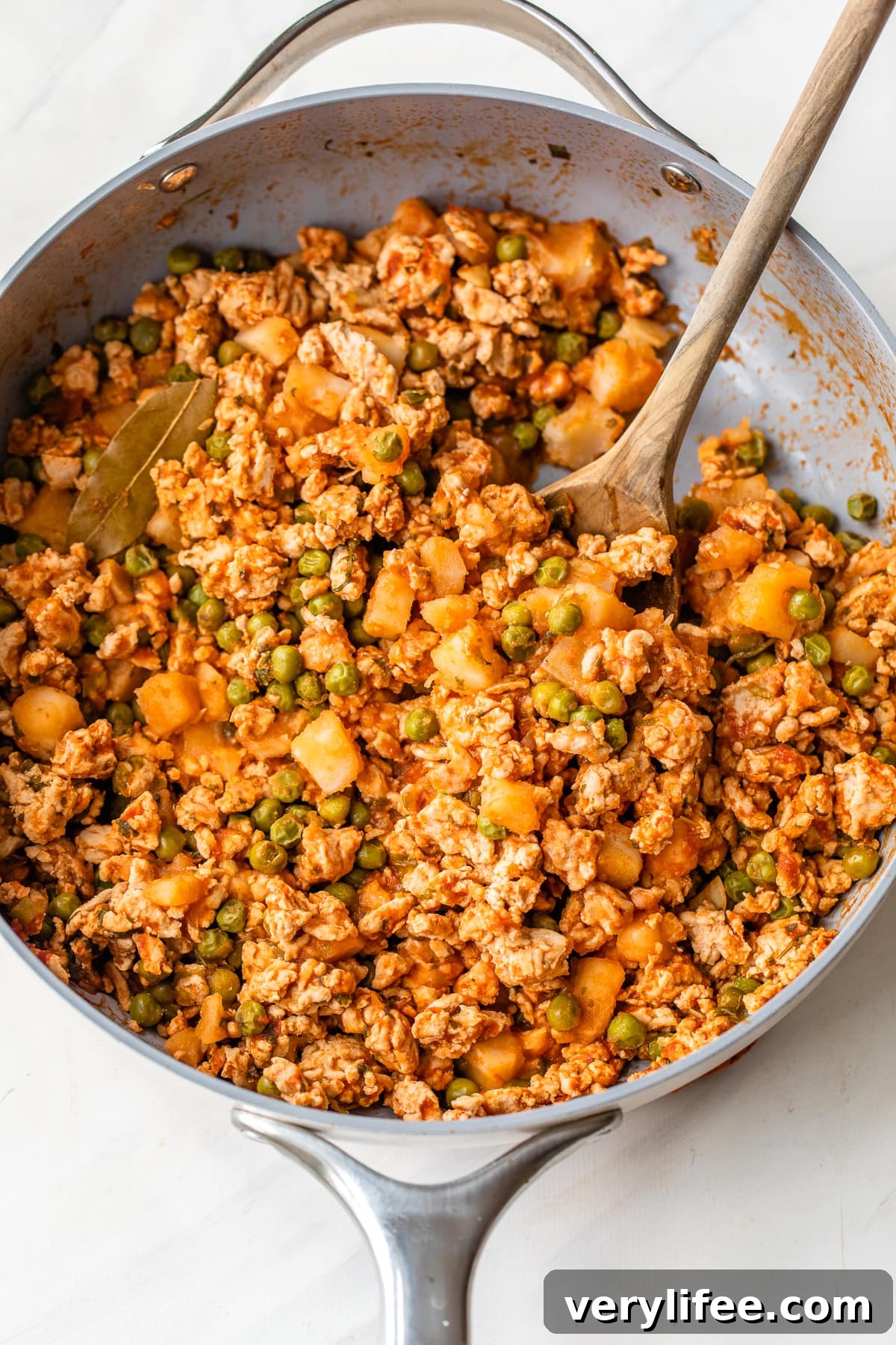 Ground Turkey with peas