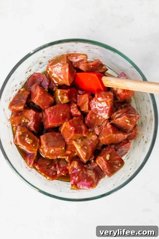 marinate the beef