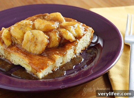 Overnight Bananas Foster French Toast Recipe 4 Bananas Fosters Topped Overnight French Toast