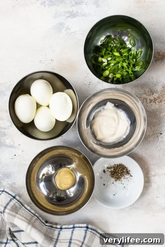 Low Calorie, Low Fat Egg Salad Ingredients
