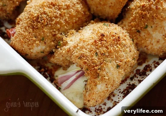 Chicken Rollatini Recipe with Prosciutto and Melted Cheese 3 Prepared Chicken Rollatini ready to bake