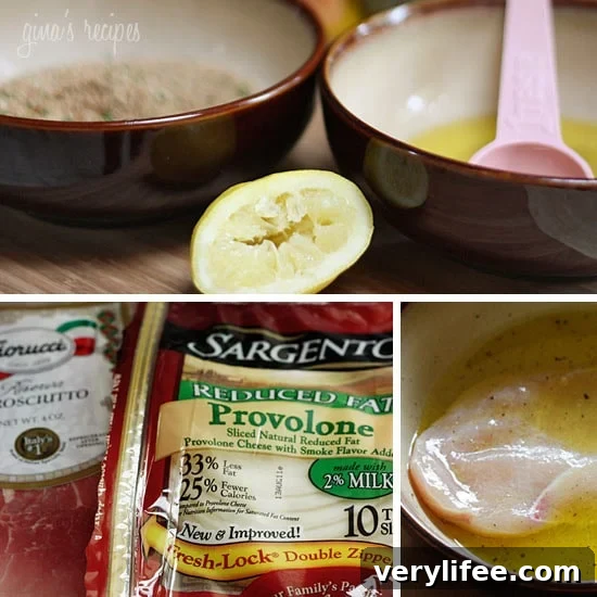 Chicken Rollatini Recipe with Prosciutto and Melted Cheese 4 Baked Chicken Rollatini