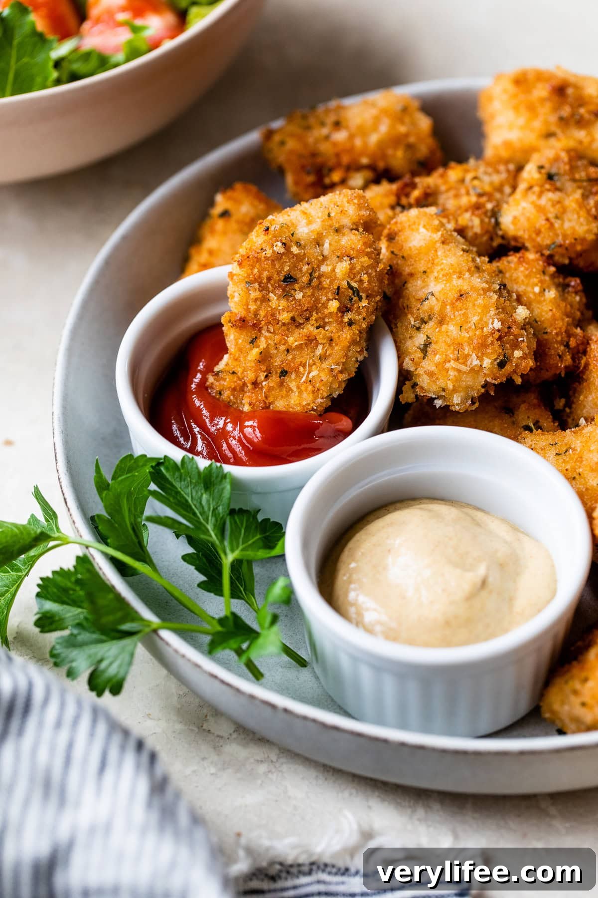 Crispy Oven-Baked Chicken Nuggets 10 Baked Chicken Nuggets