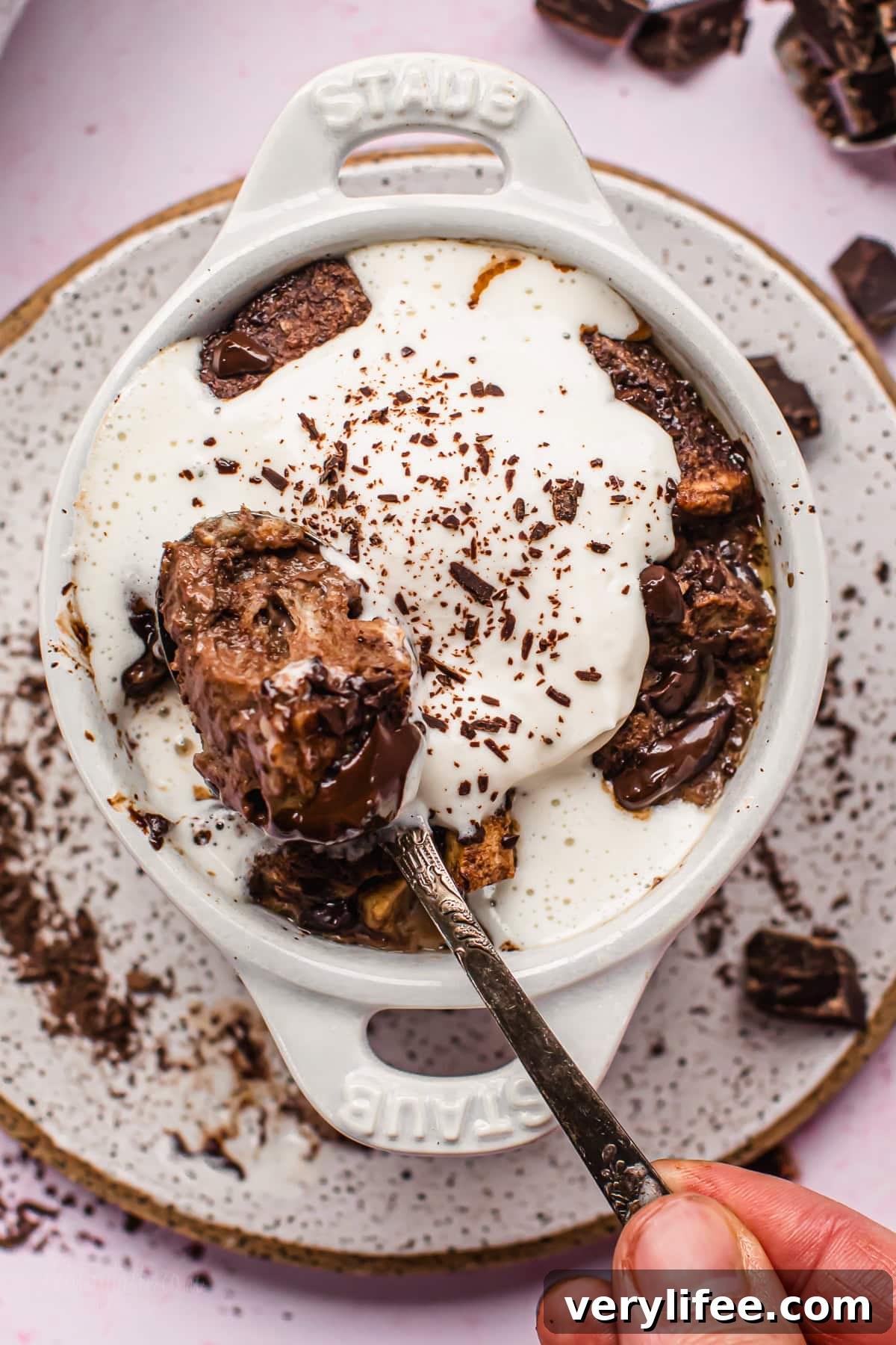 Dark Chocolate Bread Pudding