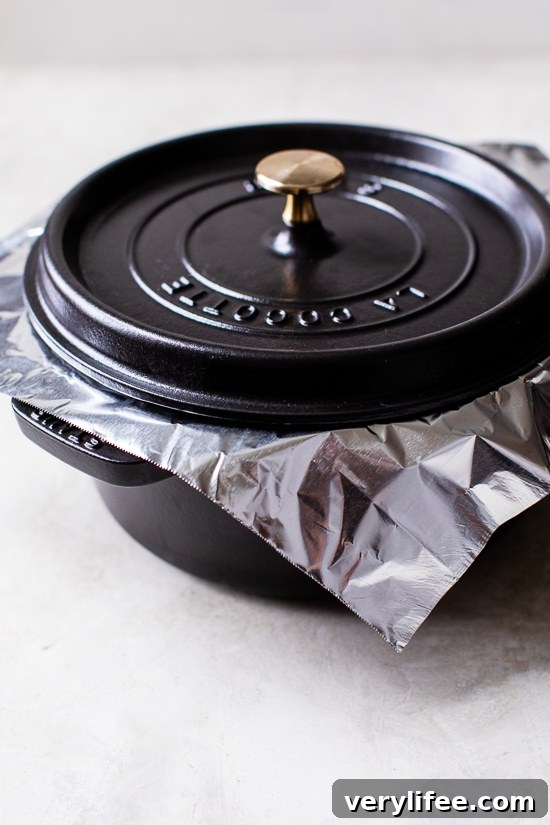 Oven-Baked Rice and Peas Casserole 6 Use foil on a pot to make rice to get a good seal