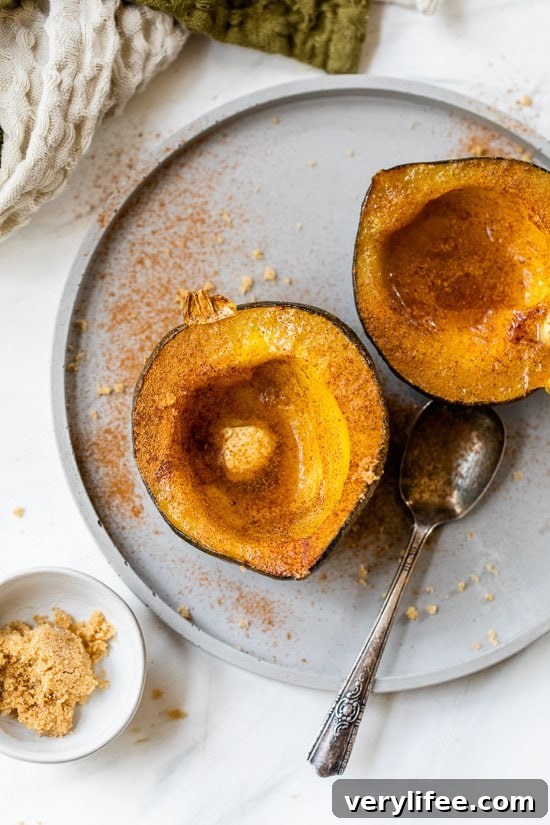 Caramelized Brown Sugar Roasted Acorn Squash Recipe 4 acorn squash with cinnamon and butter
