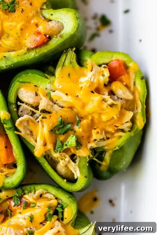 Chicken and White Bean Stuffed Peppers 2 Chicken Stuffed Peppers