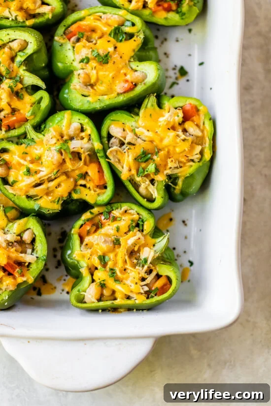 Chicken and White Bean Stuffed Peppers 5 Chicken and White Bean Stuffed Peppers