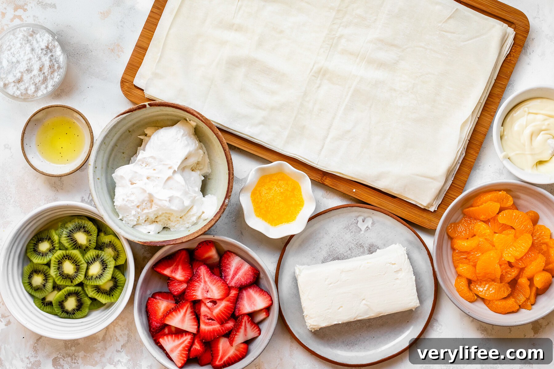 Crispy Phyllo Tart with Fresh Fruit 5 Phyllo Fruit Tart ingredients