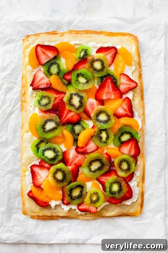 Crispy Phyllo Tart with Fresh Fruit 9 Top Phyllo Tart with fruit