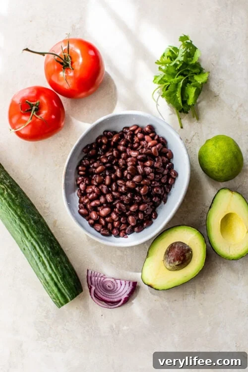 black bean salad ingredients