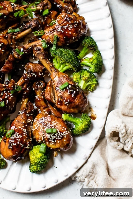 Sticky Asian Glazed Chicken Drumsticks Recipe 2 Asian Glazed Drumsticks
