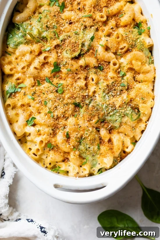 Pour it into a casserole dish and top with panko. Bake.
