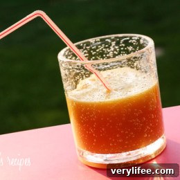 Mango Peach Smoothie in a glass