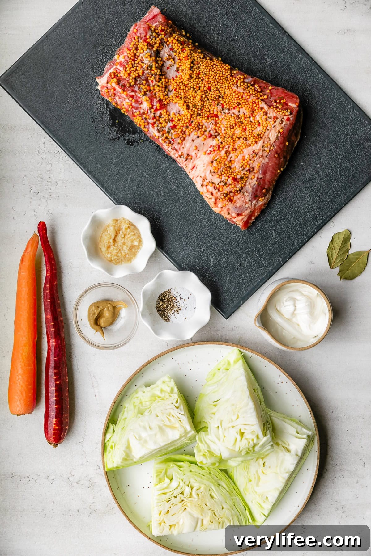 Corned Beef and Cabbage with Creamy Horseradish Sauce 4 Corned Beef