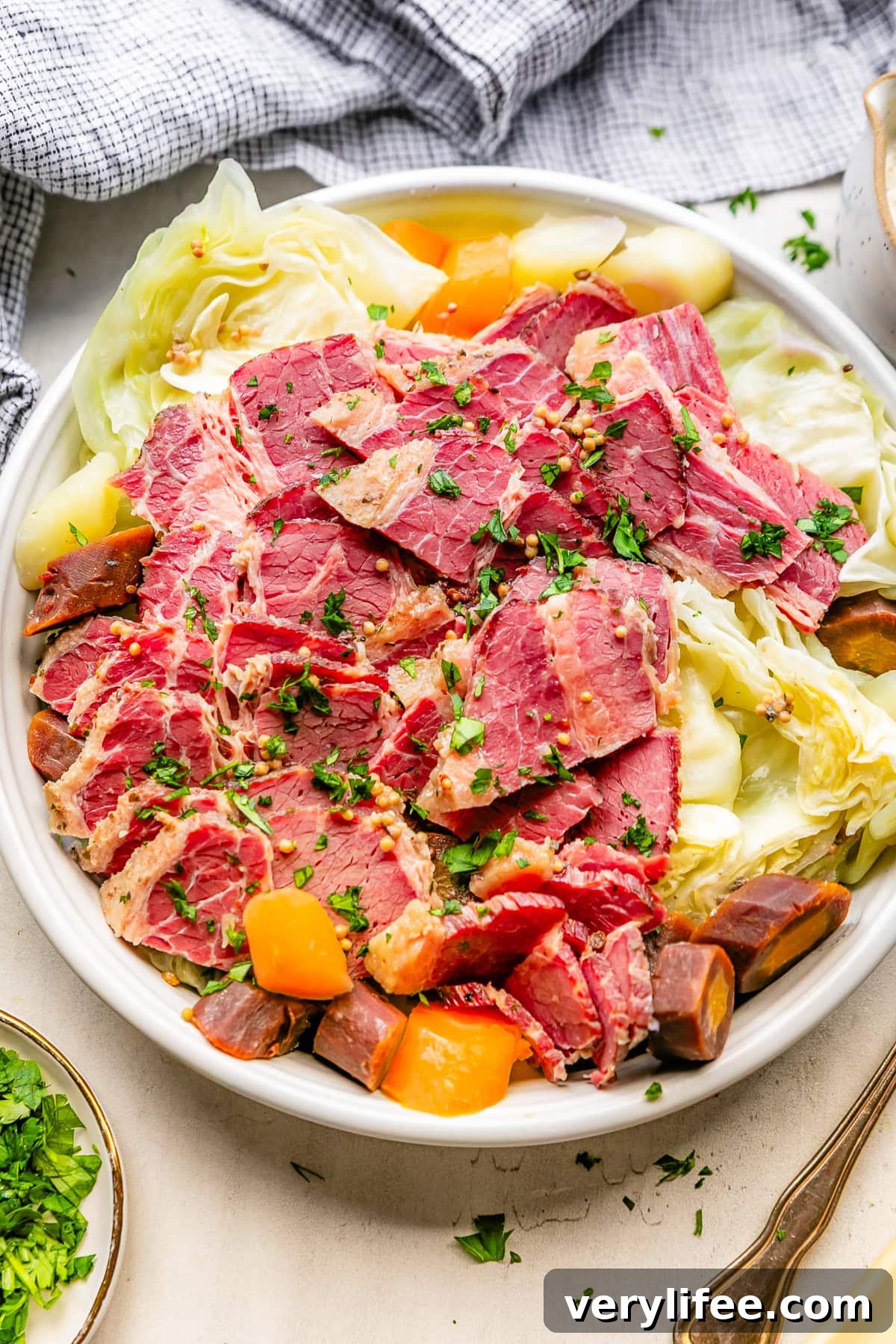 Corned Beef and Cabbage with Creamy Horseradish Sauce 7 Corned Beef and Cabbage