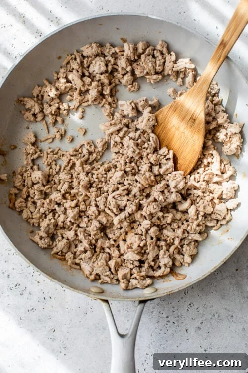 Cooking ground turkey