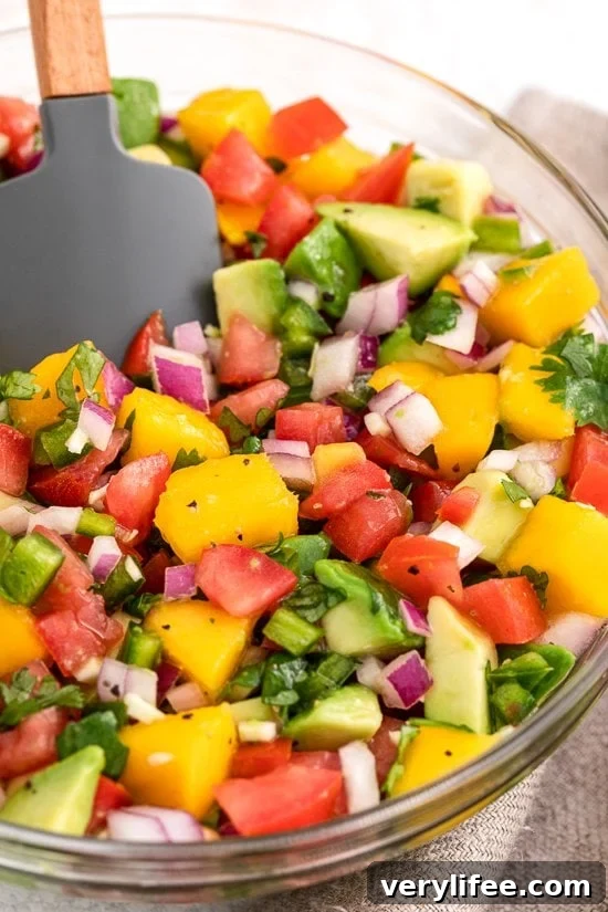 Fresh Avocado Mango Salsa for Tacos and Grilled Fish 3 Avocado Mango Salsa