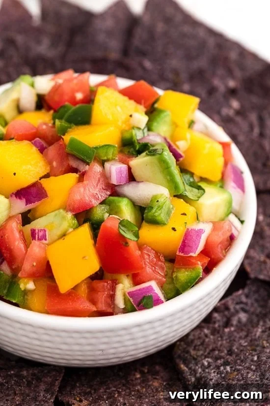 Fresh Avocado Mango Salsa for Tacos and Grilled Fish 6 Mango Avocado Salsa