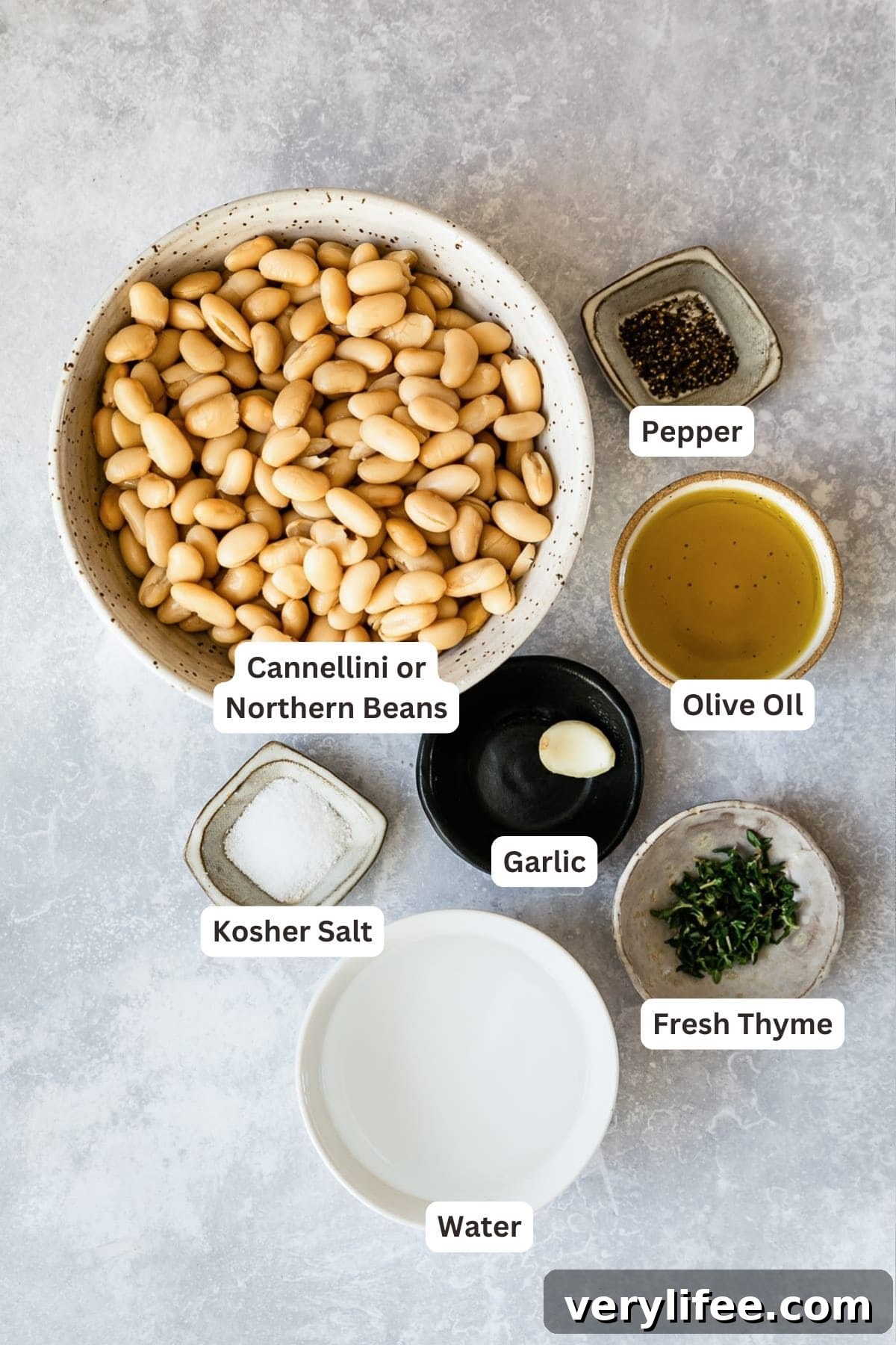 White Bean Crostini Recipe with Garlic and Rosemary 3 Ingredients for White Bean Crostini.