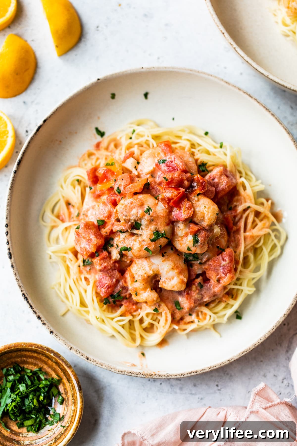 Creamy Tomato Shrimp Angel Hair Pasta 5 Angel Hair with Shrimp and Tomato Sauce