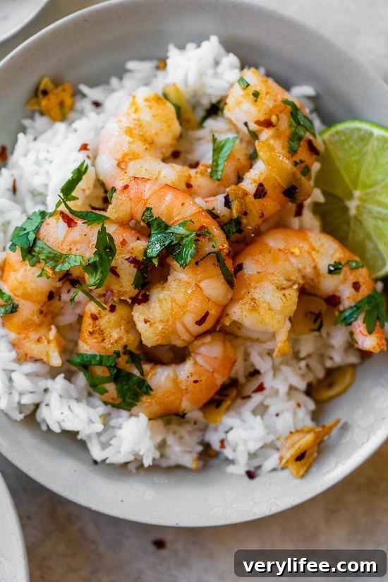 Garlic Butter Shrimp with Lemon and Parsley Recipe 6 Garlic Shrimp over rice