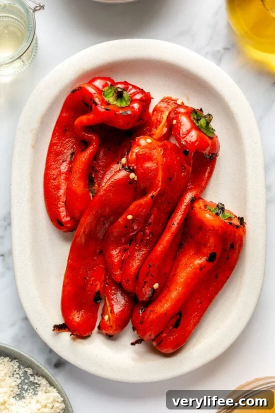 Roasted red peppers