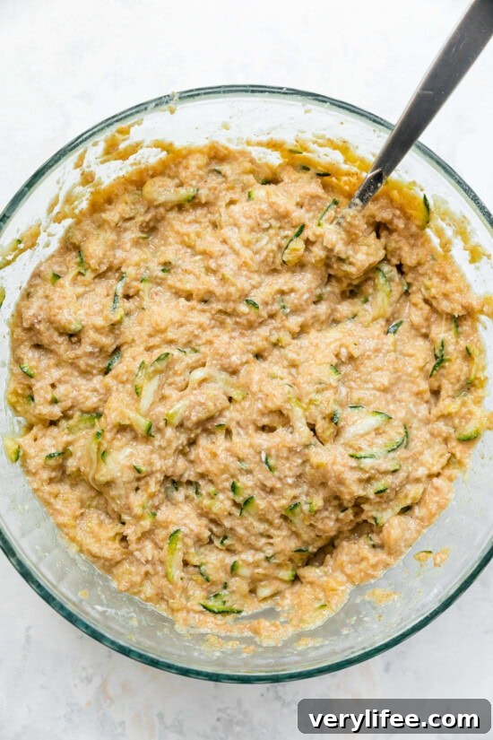 Combine the wet and dry ingredients to make the batter