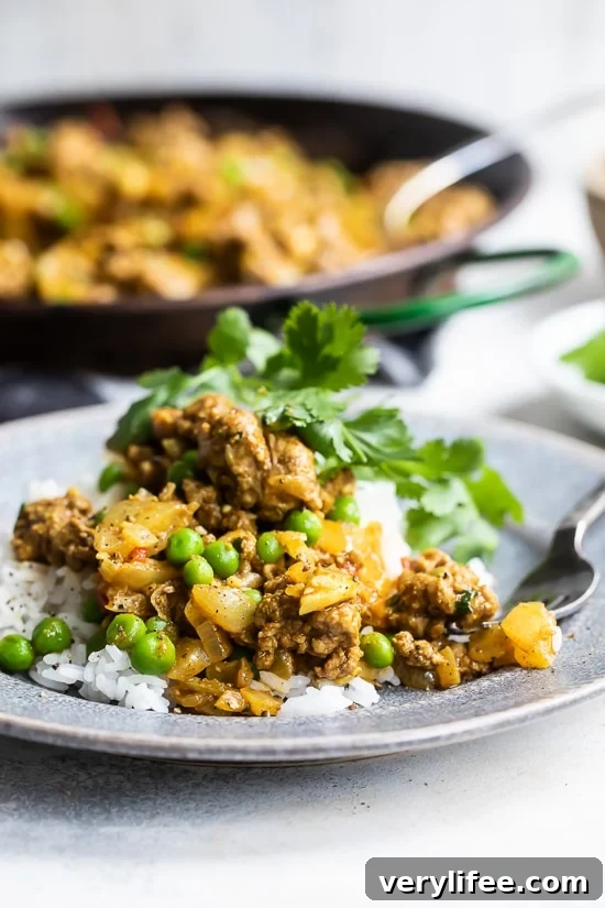 Lamb Keema with rice