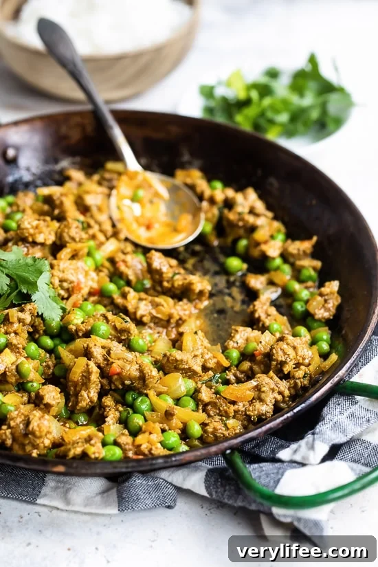 Indian lamb with peas