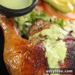 Peruvian Roasted Chicken with Aji Verde Sauce