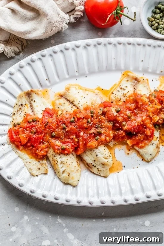 Broiled Fish with Tomato Caper Sauce Recipe 5 Broiled Fish with Tomato Caper Sauce