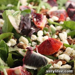Blood orange salad with gorgonzola and pecans
