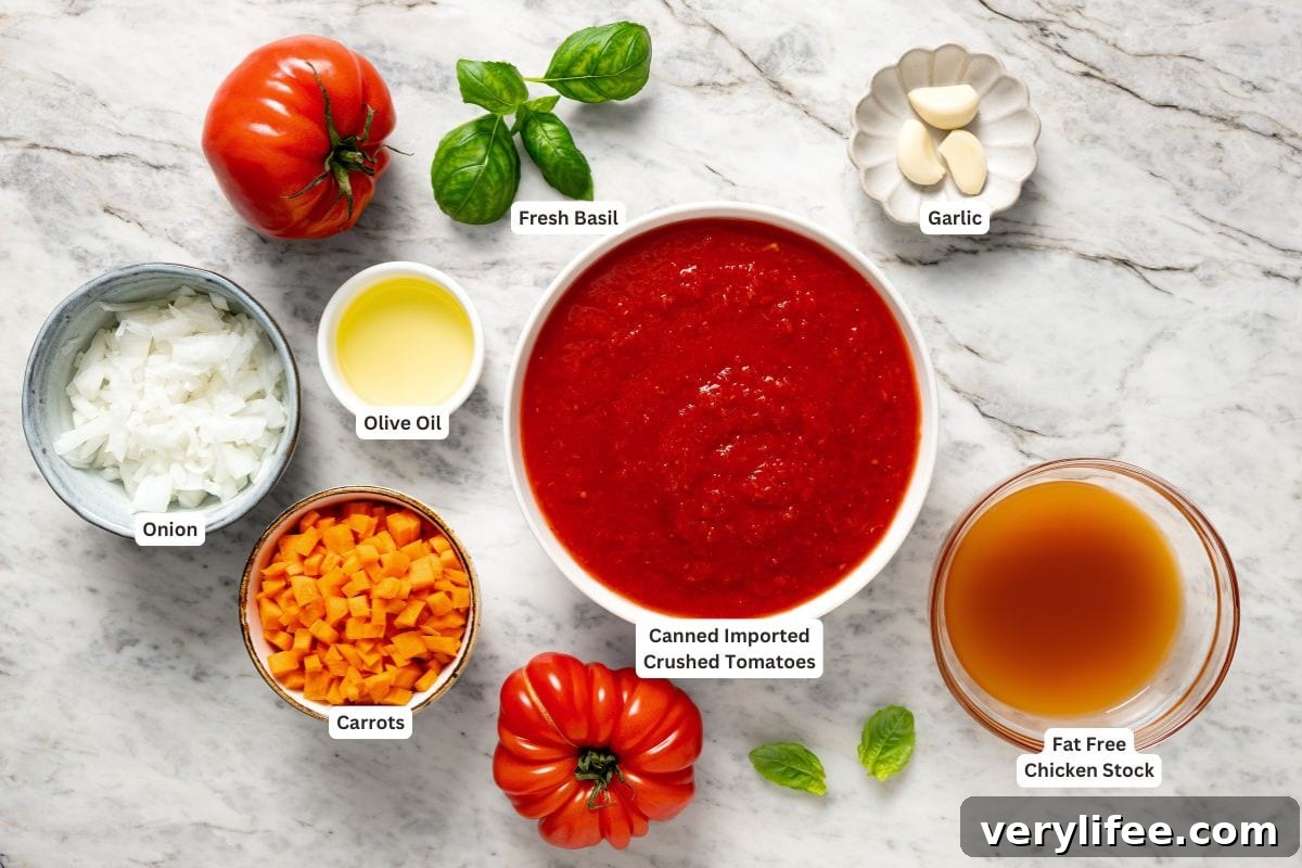 Ingredients for Filetto di Pomodoro