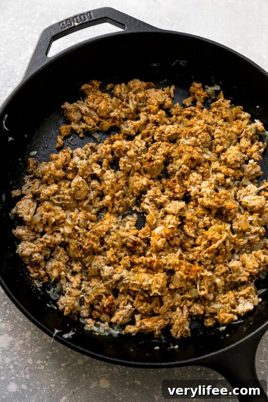 Ground Turkey Zucchini Boats Recipe 8 Cook ground turkey