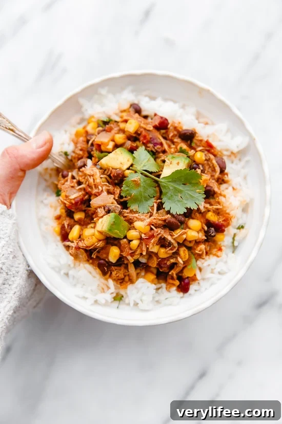 Slow Cooker Chicken Taco Chili Recipe 3 Crock Pot Chicken Taco Chili serving
