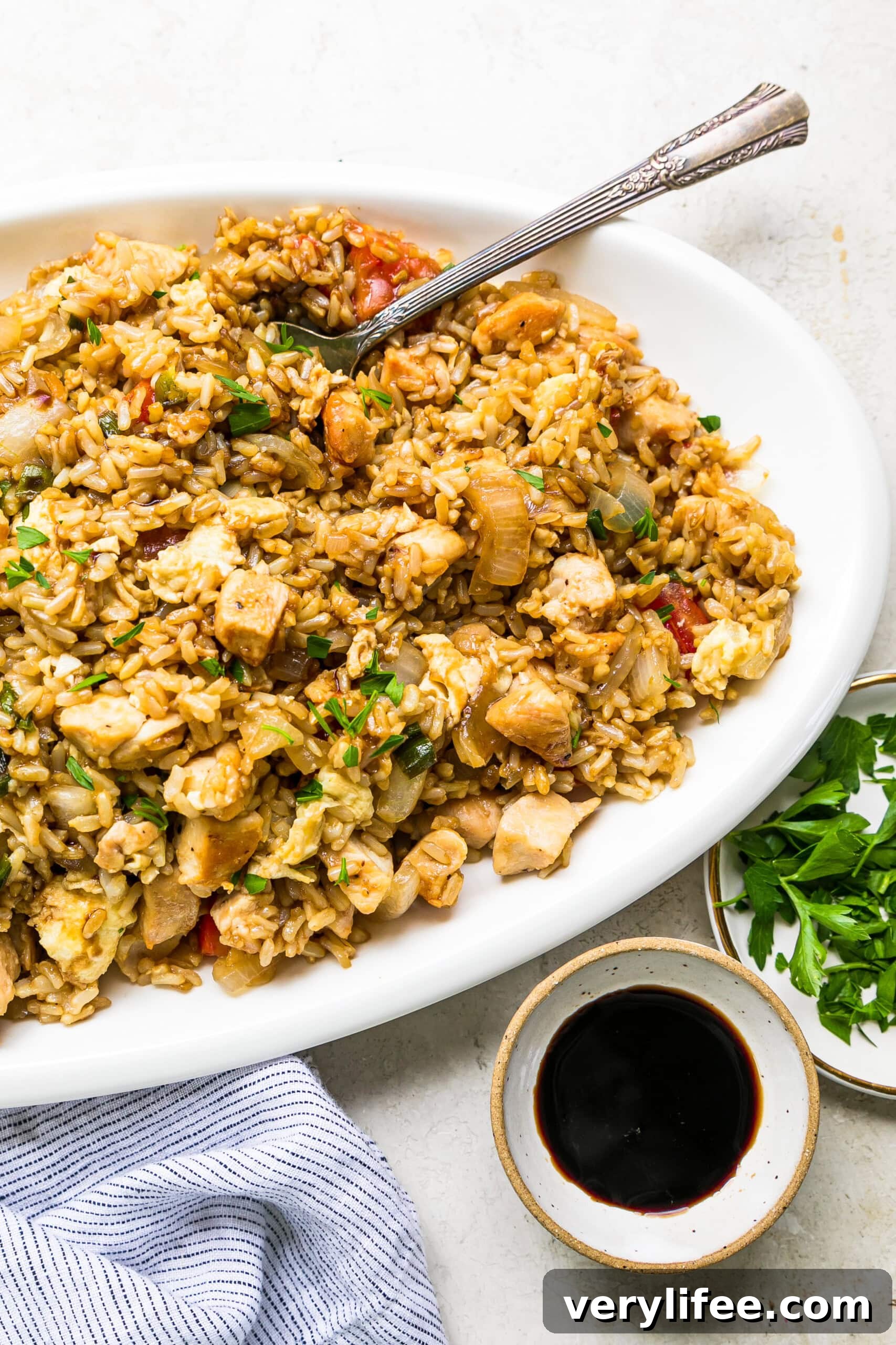 Thai Fried Rice on a platter