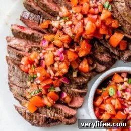 Grilled Steak With Tomatoes, Red Onion and Balsamic
